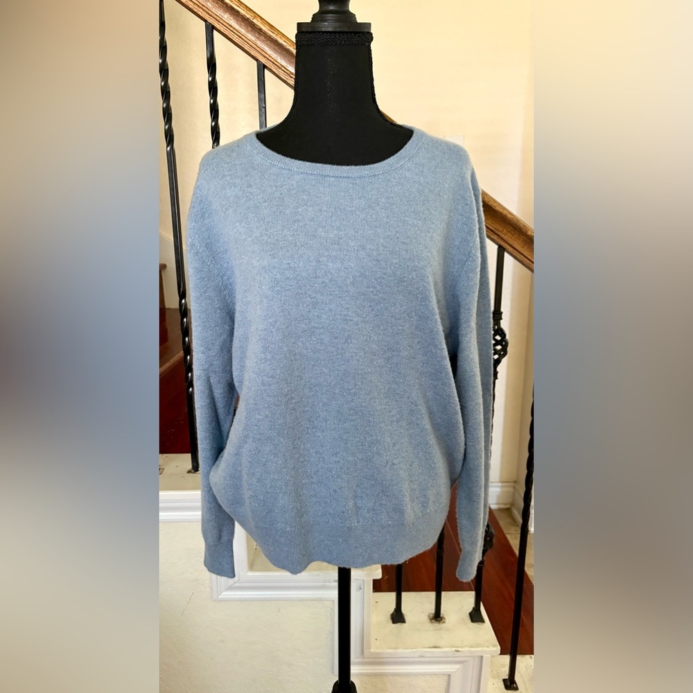 Quince Light Blue Crew Neck Sweater